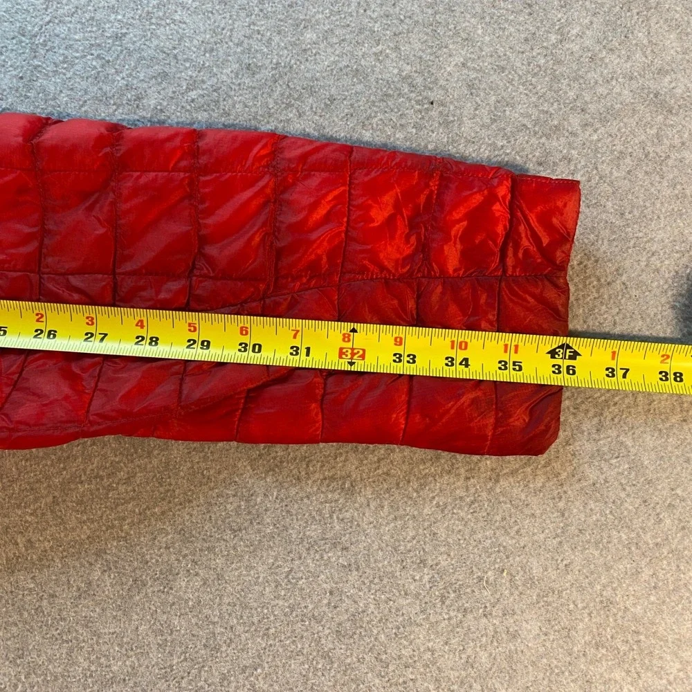 The North Face Mens Thermoball Eco Jacket Red Quilted Puffer Full Zip Large L